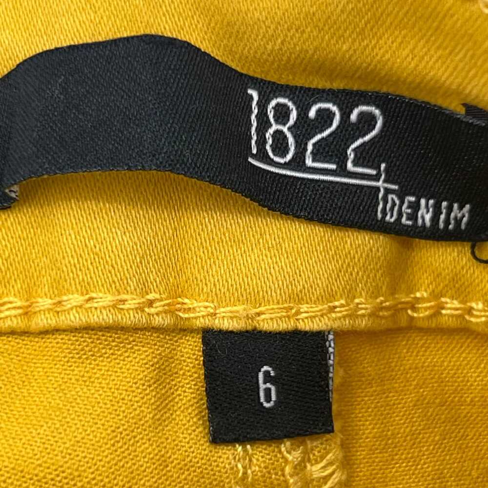 1822 Denim Yellow Pants Straight Leg Mid Rise | Womens 6 - Picture 3 of 6
